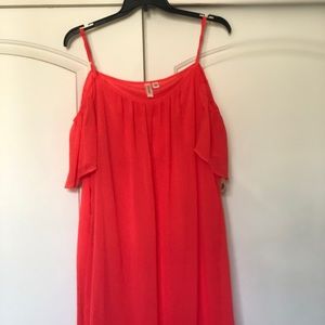 Electric Pink Off The Shoulder Dress